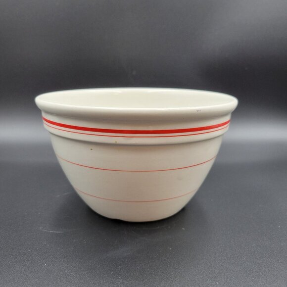 Vintage Lord Nelson Ware Elijah Cotton White Bowl Red Stripe Staffordshire Engla - Picture 4 of 12